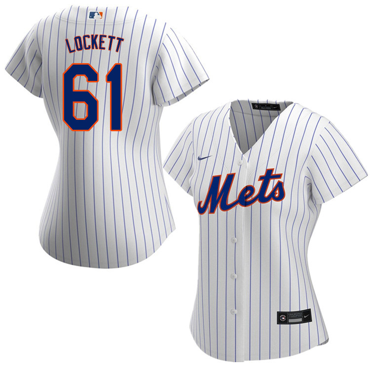 Nike Women #61 Walker Lockett New York Mets Baseball Jerseys Sale-White